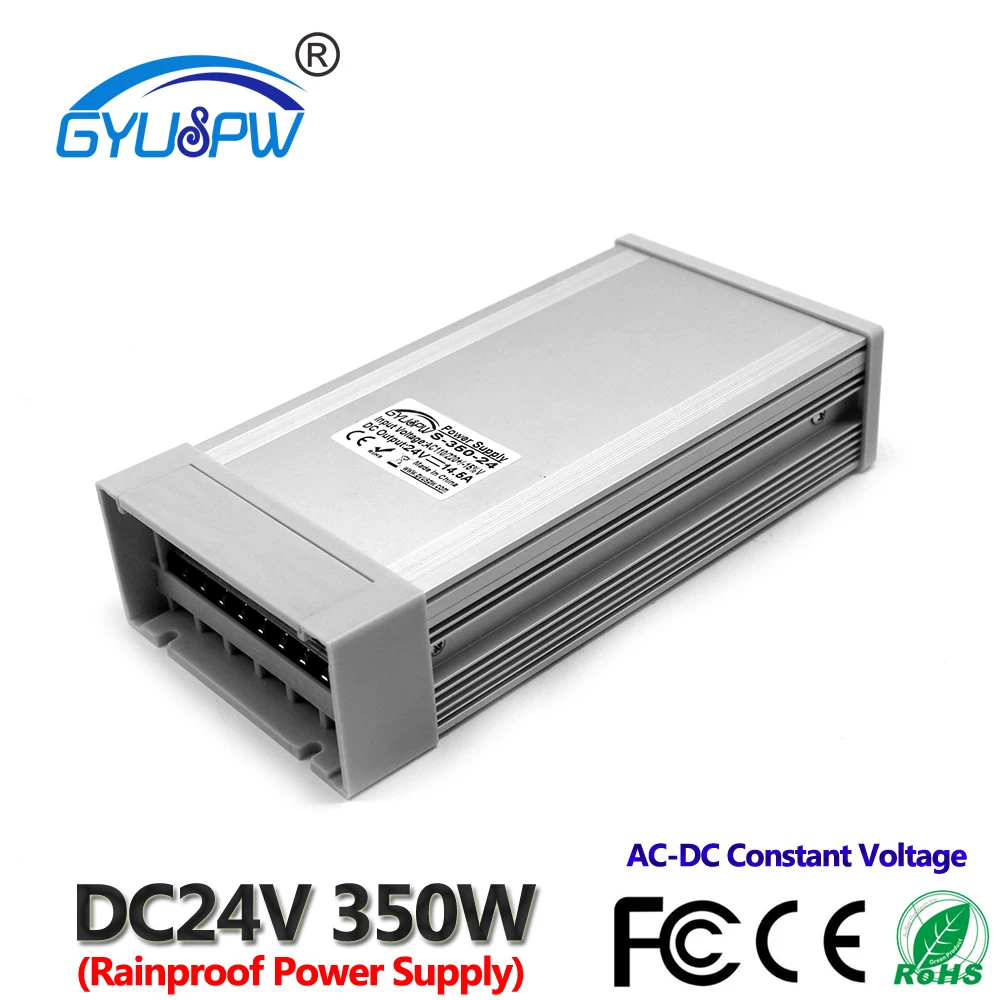 Одиночный выход непромокаемый источник питания Переключение DC24V 14.5A 350W
