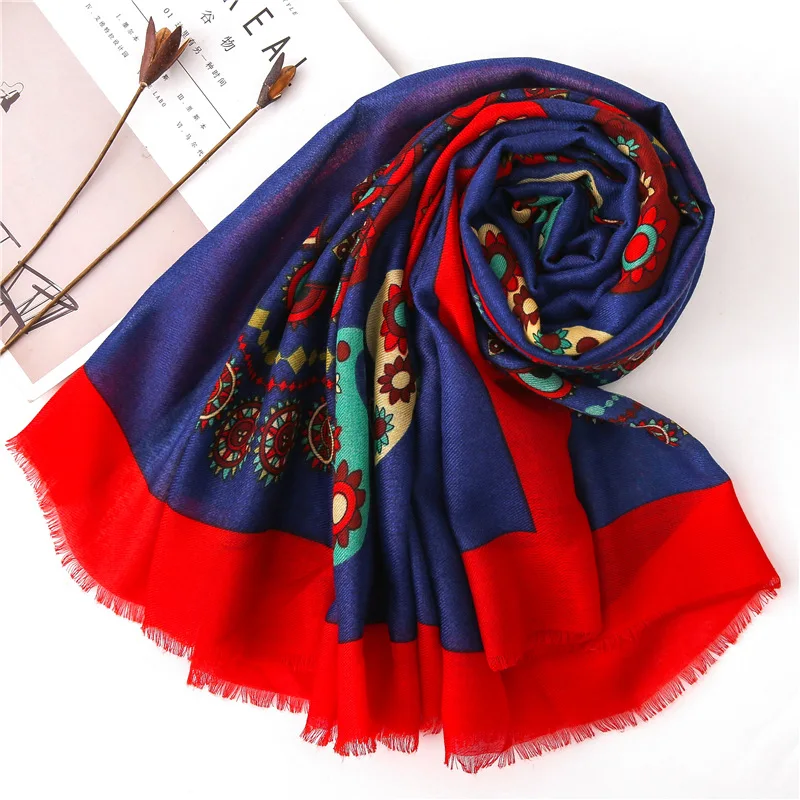 Женская модная шаль-шарф кешью Большой Африканский этнический шарф с бахромой