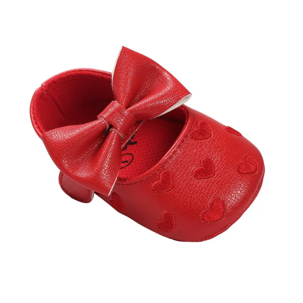 Baby PU Leather Boy Girl Moccasins Moccs Shoes Bow Fringe Soft Soled Non-slip Footwear Crib |