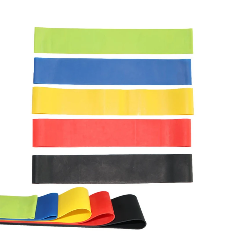 5 Цветов Йога Резиновые Пояса для Сопротивления Здоровью Упругий Спортивный Ремень Тянуть Петли Сила Тренировки Бедра.