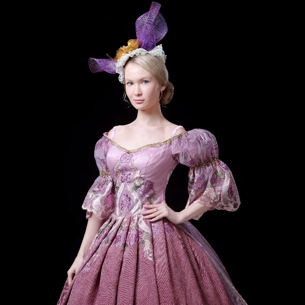 18-го века рококо стиль Marie Antoinette BELLE бальное платье принцессы викторианское