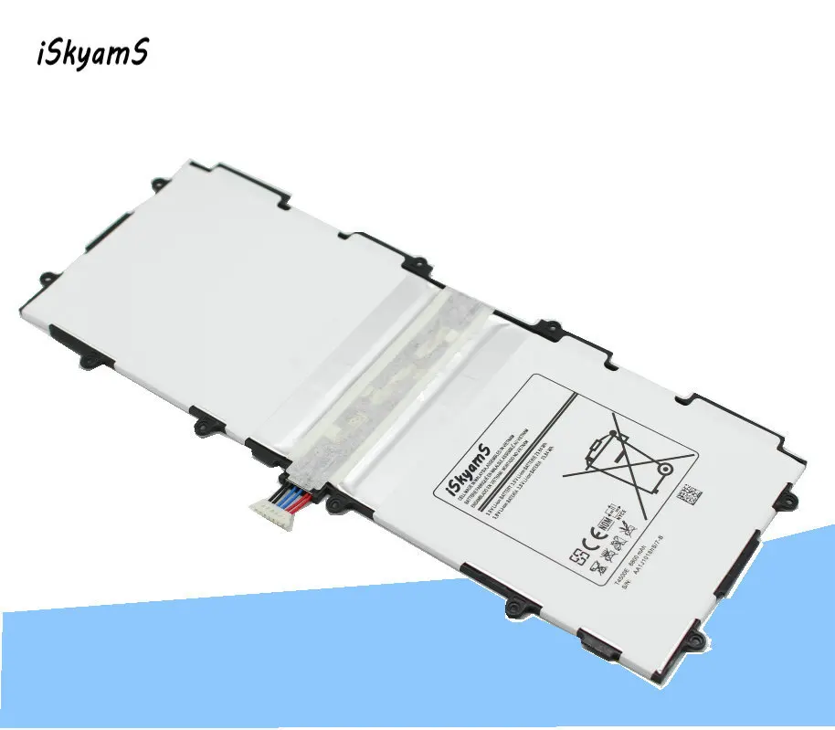 ISkyamS 10 шт./лот 6800 мАч T4500E / T4500C Сменный аккумулятор для Samsung Galaxy Tab Tablet 3 1 P5200 P5210 P5220
