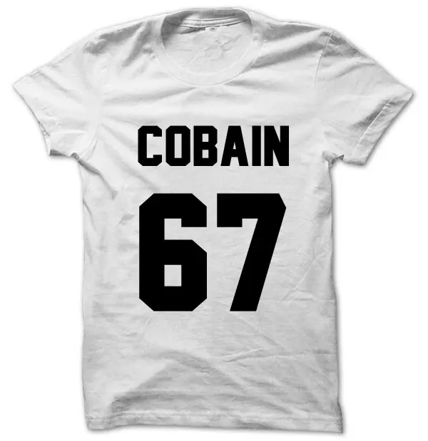 Футболка Cobain 67 с принтом спереди или сзади футболка унисекс Tumblr T1776|Футболки| |