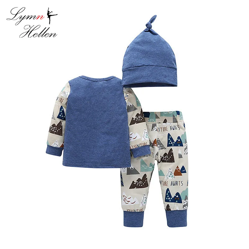 

Детский комплект, детская одежда, новогодние костюмы из трех предметов, футболка, штаны, шапка, хлопковая одежда с длинными рукавами, Осень-зима, игровые коврики