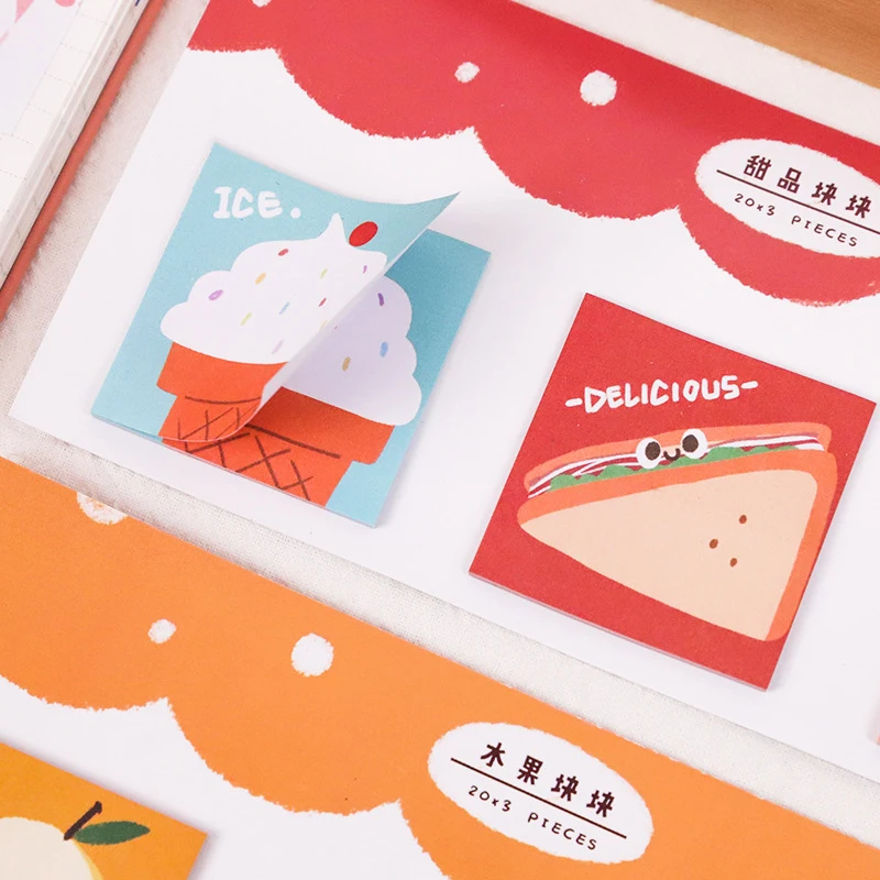 Kawaii милый кролик Кошка десерт липкие наклейки на заметки маркер блокнот флаги