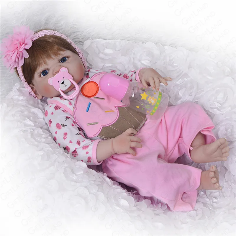 Reborn Детская кукла Bebe полная силиконовая девочка игрушка Реалистичная