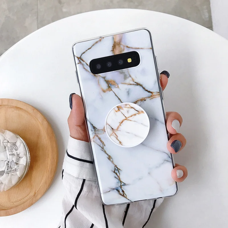 Мраморный мягкий чехол для Samsung A50 Galaxy S10 S8 S9 Plus S10E A10 A20 A30 чехол-подставка телефона |