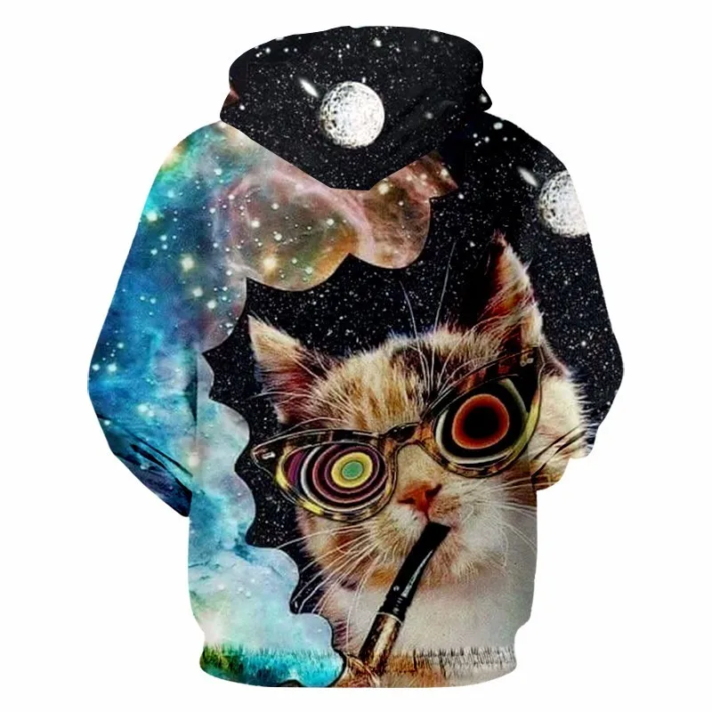 Мужская толстовка OGKB большого размера 6XL Забавный принт 3d галактика космос