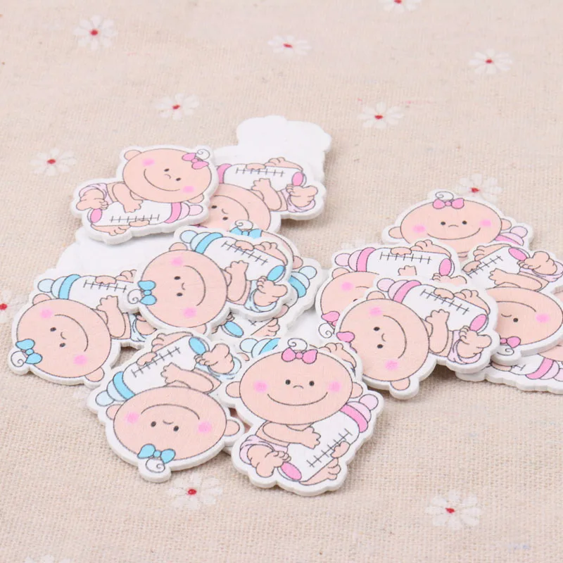 Пуговицы деревянные детские без отверстий 20 шт. 33x36 мм|wooden buttons|botoes para artesanatopara