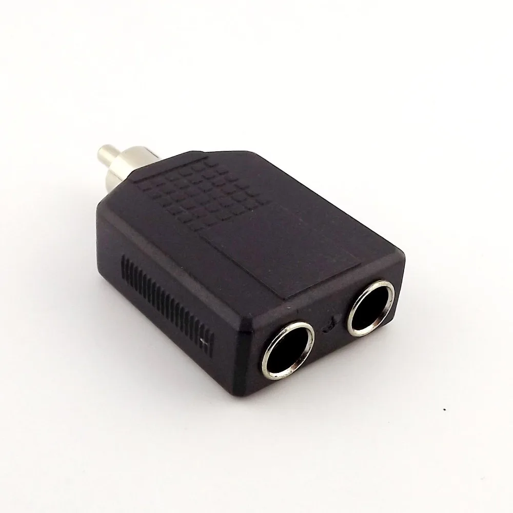 10 шт. переходник разветвитель для 2x6 35 мм 1/4 дюйма|phono|phono rcaphono connector |