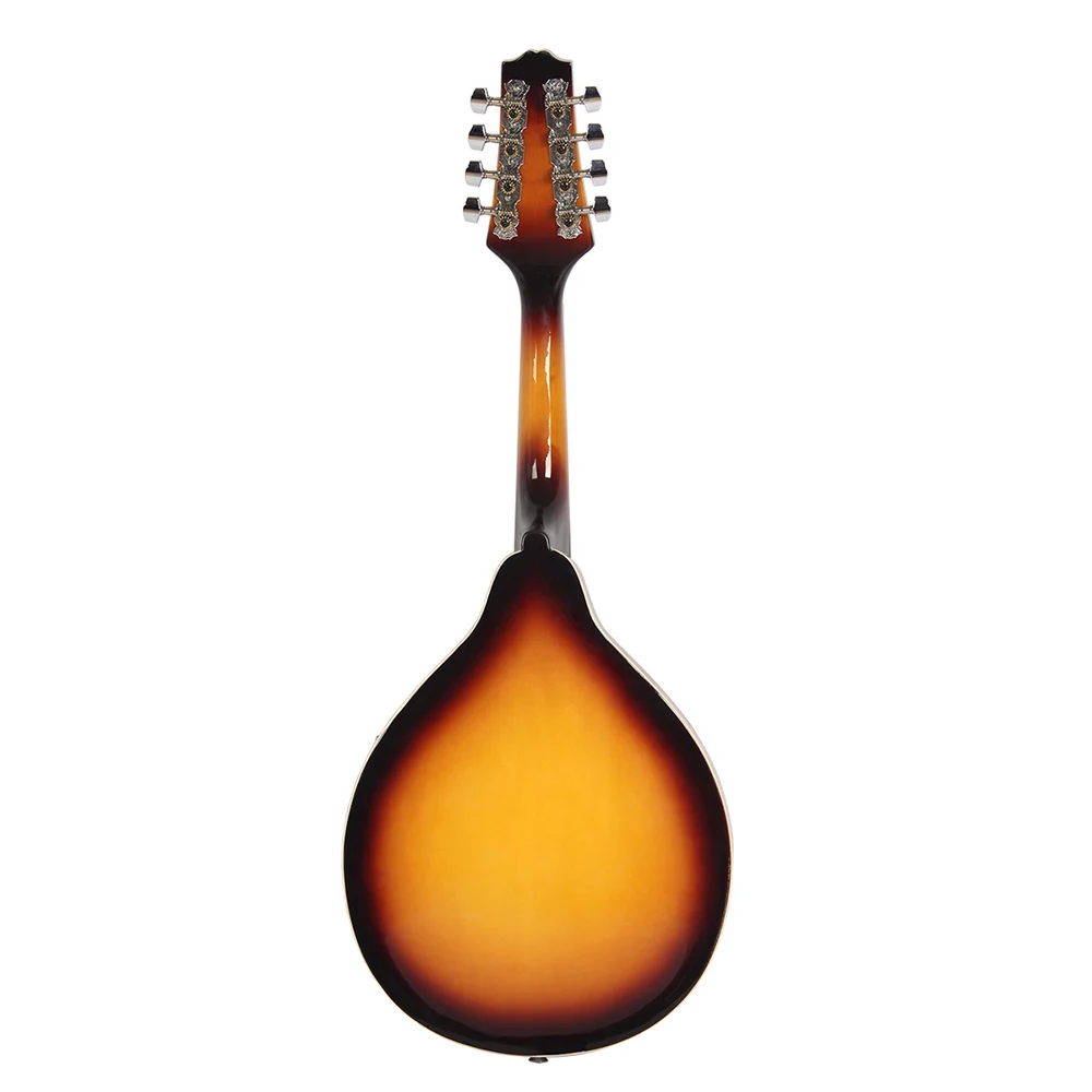Мандолиновый музыкальный инструмент Sunburst из 8 струн мандолина липы со стальной