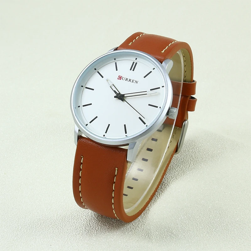 2016 роскошные Брендовые мужские часы ультра тонкие из натуральной кожи