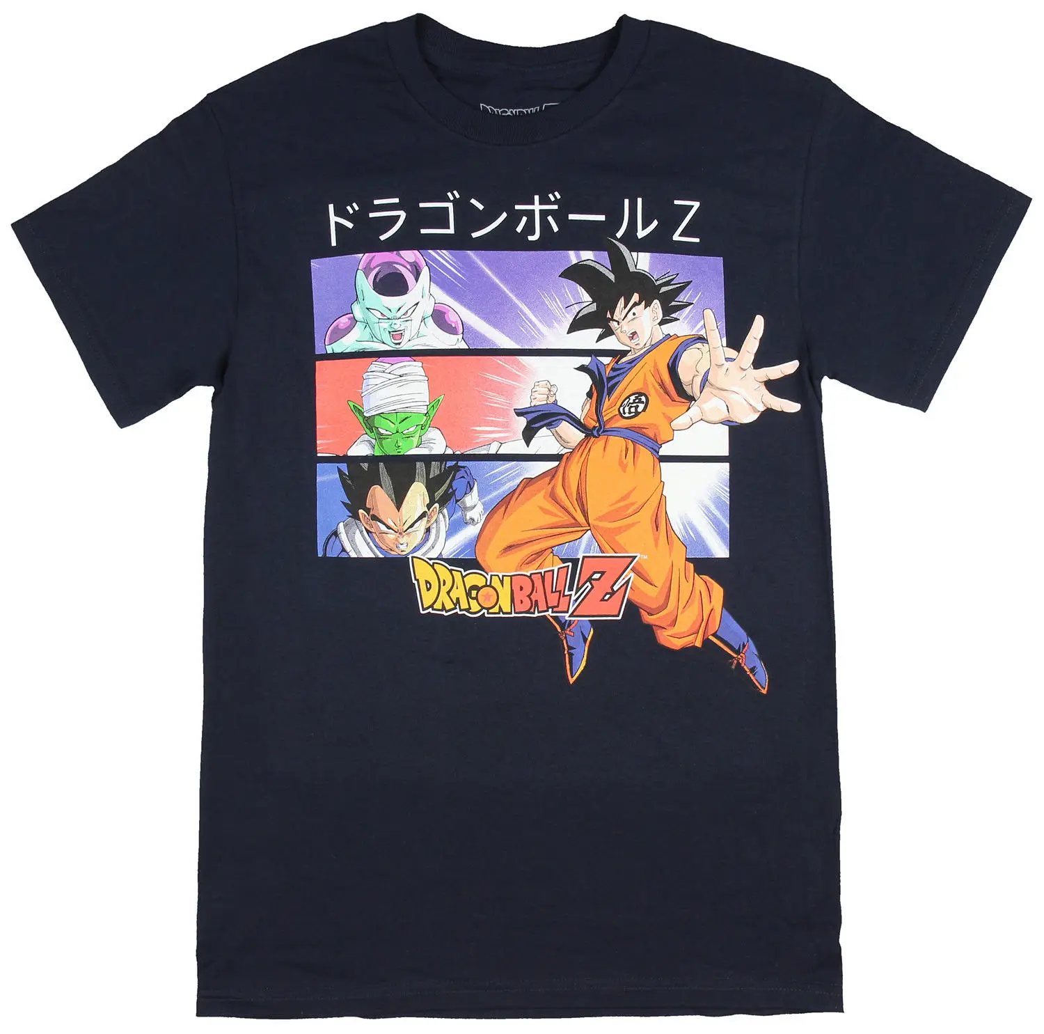 Dragon Ball Z рубашка мужская Goku Vegeta пикколо Фриза Kanji Script Футболка (SM) мультяшная