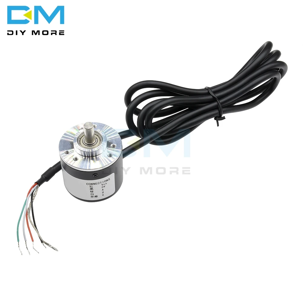 360 600 P/R кодер DC 5V 24V 360p инкрементный поворотный AB 2 этапа: 6 мм вал костюм для