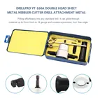 Сверлильный станок Drillpro с двойным наконечником из листового металла, набор для сверления с металлической насадкой, гаечный ключ и запасные части