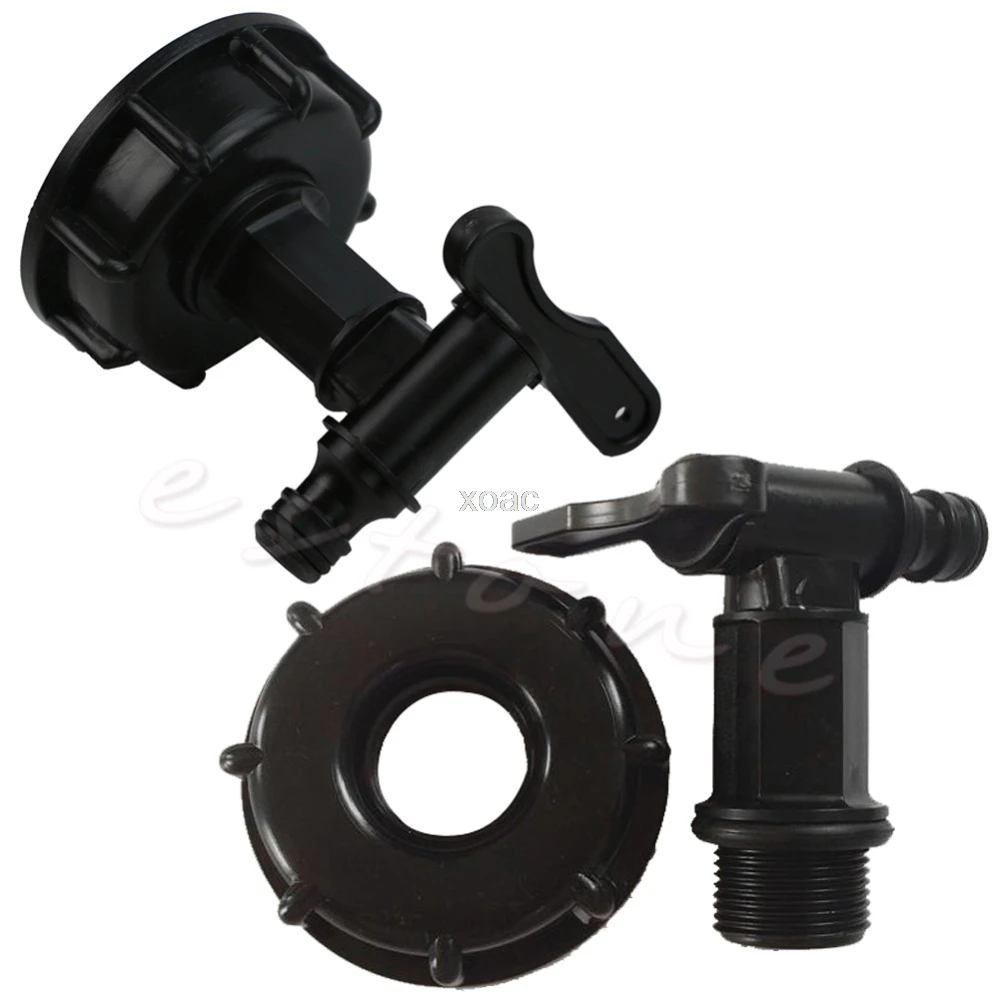 

1000L IBC To 1/2" (15mm) Water Tank Hose Yard Adapter Fittings With Switch M13 dropship