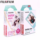 Fuji Fujifilm 20 листов Instax Mini небесно-голубой + полосатая фотобумага для камеры Instax Mini 8 7s 25 50s 90 9