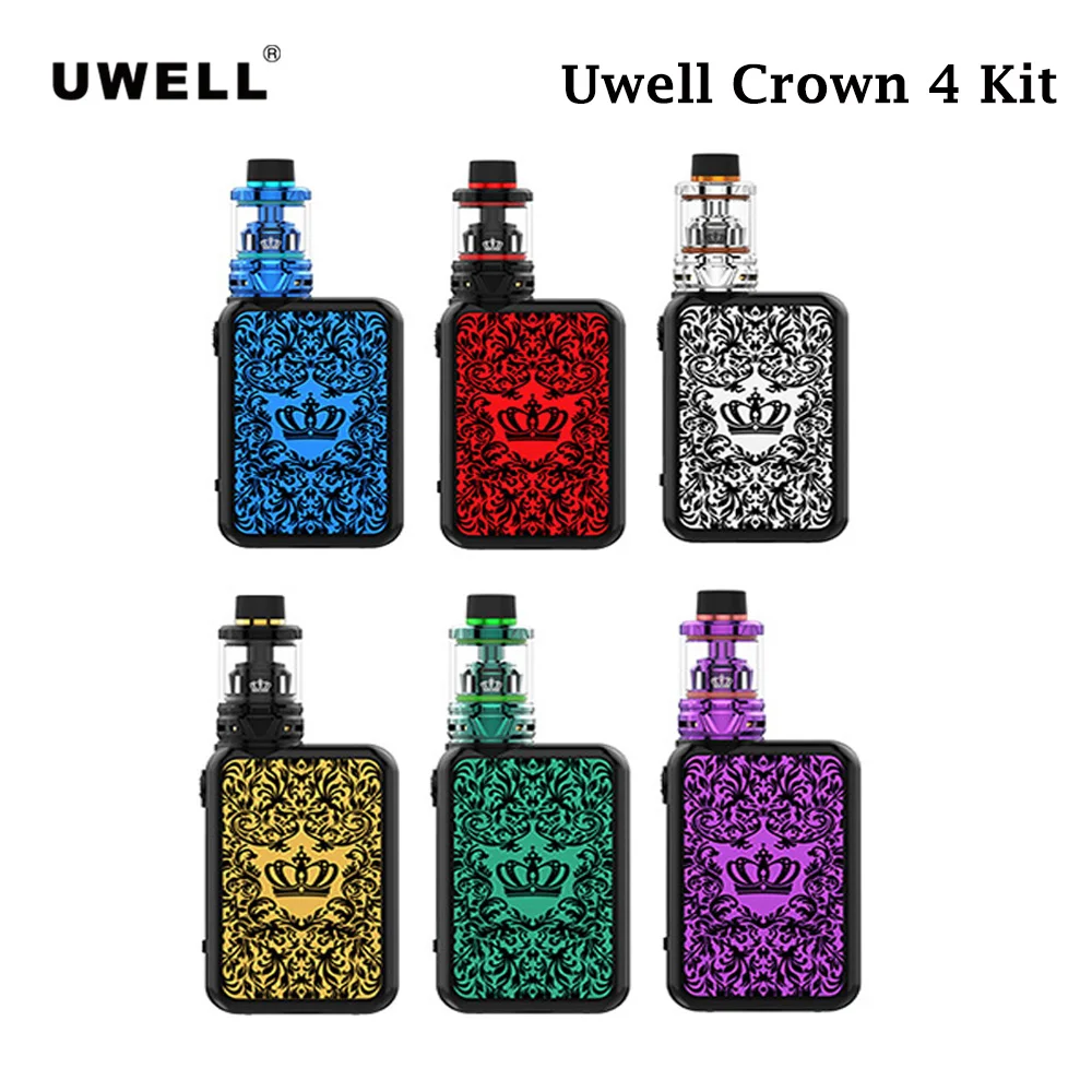 Оригинальная электронная сигарета Uwell Crown 4 200 Вт с атомайзером 5 мл работает на