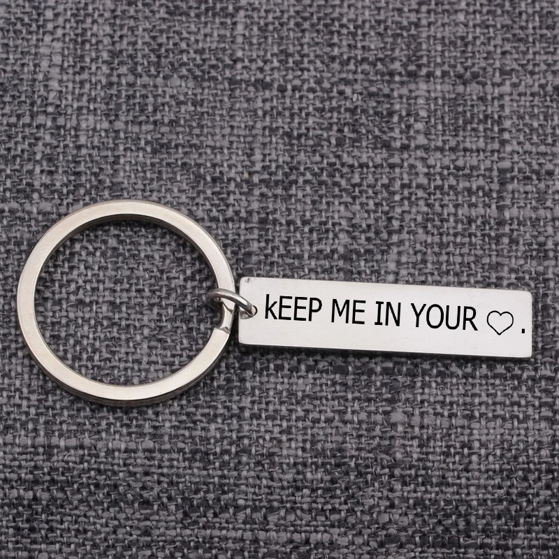 Брелок для ключей с надписью Keep Me In Your Heart|Индивидуальные Брелоки| |