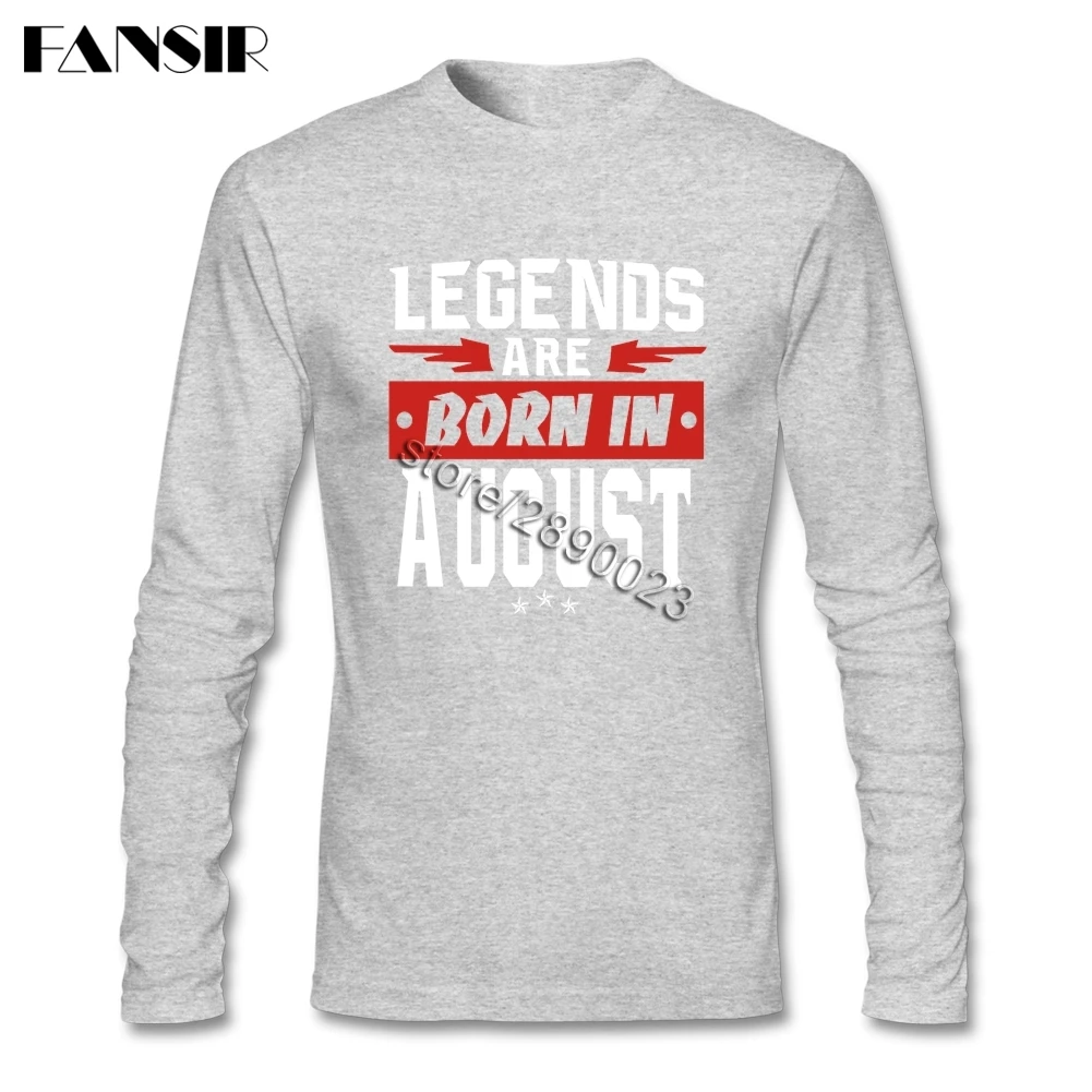 Рождаются легенды в августе футболка мужские футболки с длинным рукавом и