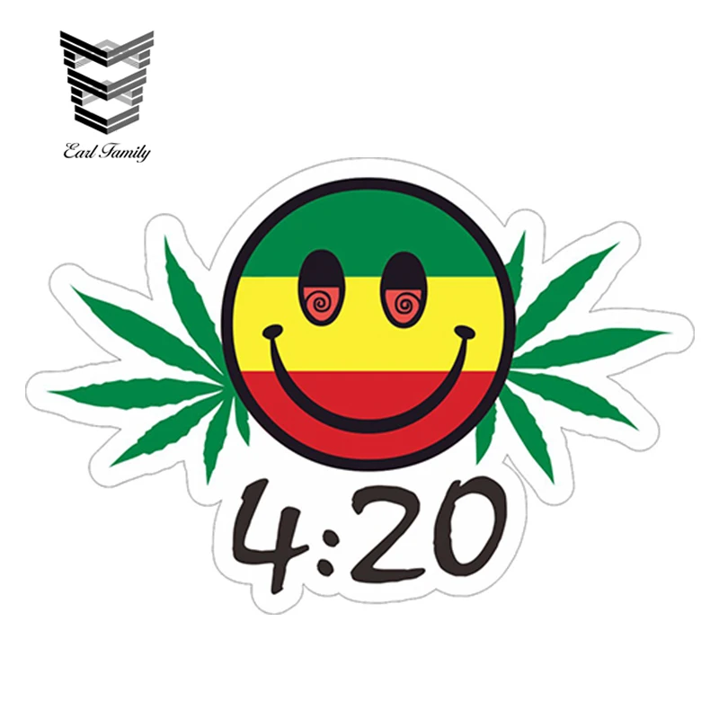 EARLFAMILY 13 см x 8 9 Стайлинг автомобиля 420 Виниловая наклейка с улыбающимся лицом