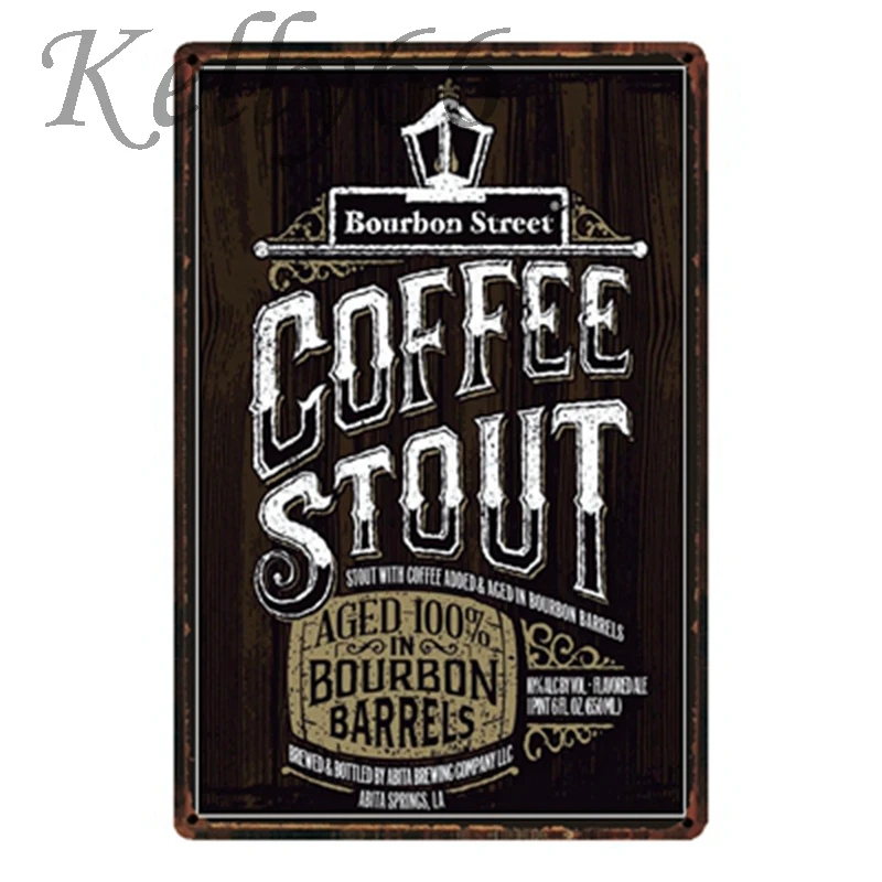 

[ Kelly66 ] COFFEE STOUT Vintage Metal Sign Tin Poster Home Decor Bar Wall Art Painting 20*30 CM Size y-1411