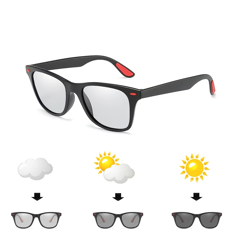 Высокое качество поляризованные фотохромные солнцезащитные очки с чехол для