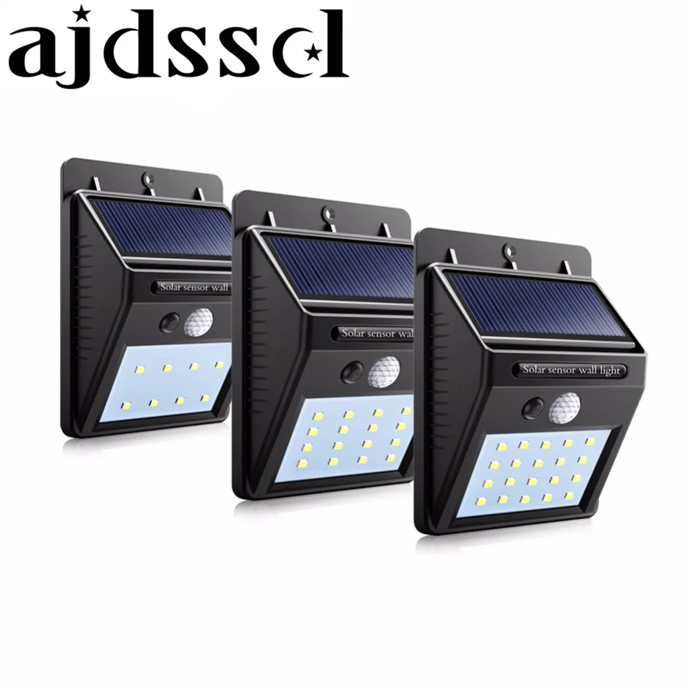 

LED Solar Night light Waterproof Outdoor Wall PIR Motion Sensor Auto Swith Solar lamp Porch Path Street Fence Garden lighting