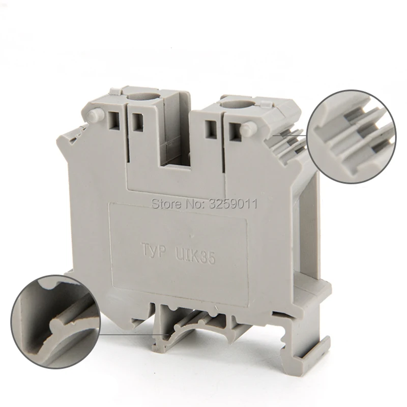 

20PCS UK-35N Mounted Screw Clipping Terminal Block 35.0mm square general purpose terminal connection board