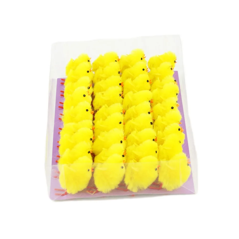 2017 Бесплатная доставка 36 шт./упак. Желтые мини маленькие цыплята милое пасхальное