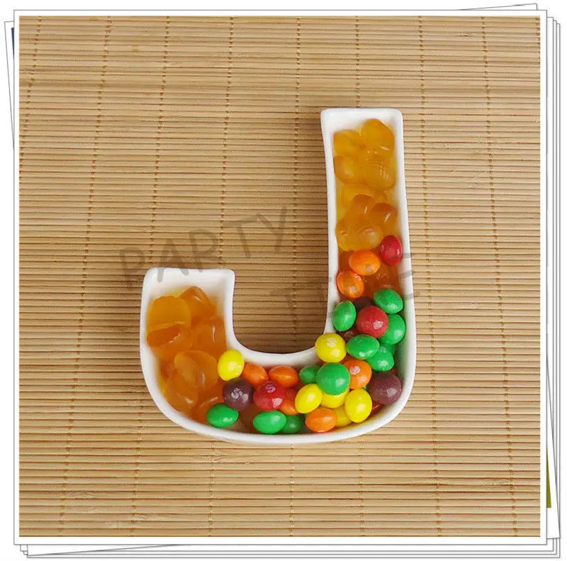 Керамические буквы J блюдо вечерние украшения десертное свадебное украшение