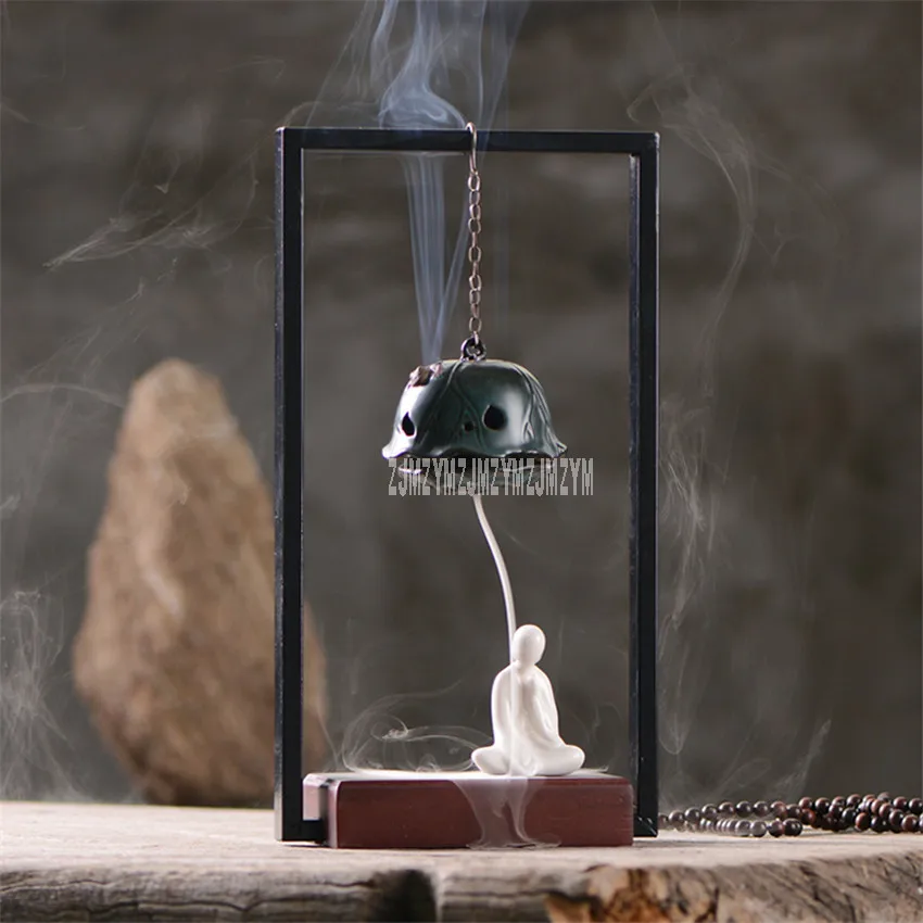 

Buddhist Mood Ceramic Buddha Statue Sculpture Figurine Hanging Lotus Backflow Incense Burner Furnace Creative Home Bouddha