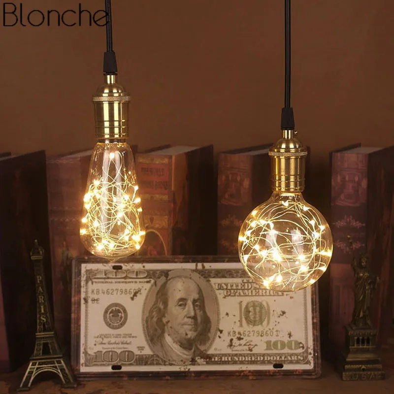 Винтажная Светодиодная лампа E27 ночной Светильник RGB гирлянда Эдисона