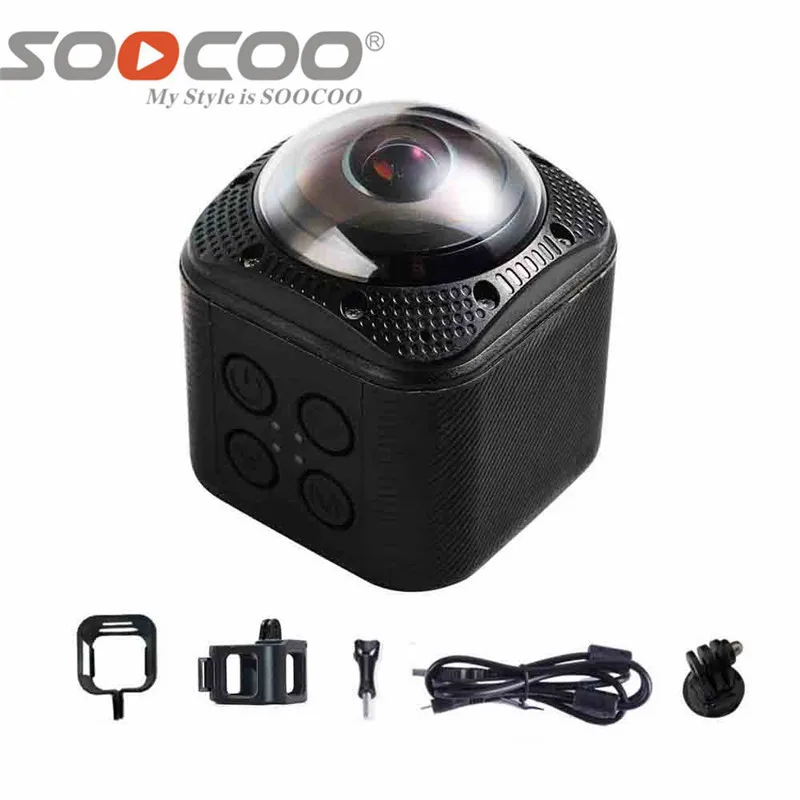 DHL SOOCOO 360F UHD 4K экшн камера Wifi 1080P/30fps 20M Подводная Водонепроницаемая велосипед