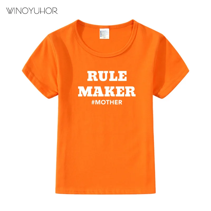 Футболка с принтом Mommy Make Rules I Break футболка для мальчиков и девочек детская одежда