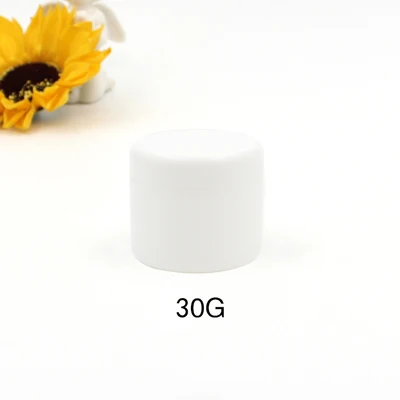 30g white 30/50 шт бутылки для многоразового использования пластиковая Пустая палитра банка для пищевых продуктов путешествия крем для лица/лосьон/косметический контейнер 10 г 20 г 30 г 50 г - Цвет: 30g white