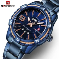 naviforce fashion casual brand waterproof quartz watch men military stainless steel sports watches man clock relogio masculino