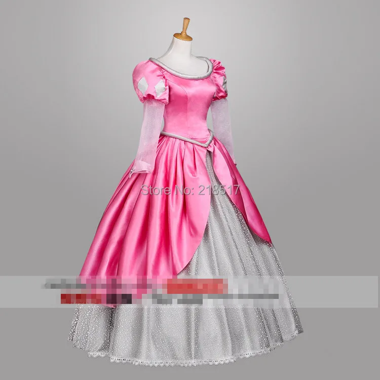 Розовое платье Русалочки Ариэль маскарадный костюм принцессы Белль Красавица и