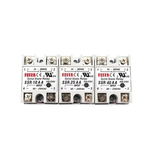 Твердотельное реле YJCAL, фотолампа, 10 А, 25 А, 40 А переменного тока, переменный ток 80-250VAC TO 24-380VAC SSR 10AA 25AA 40AA