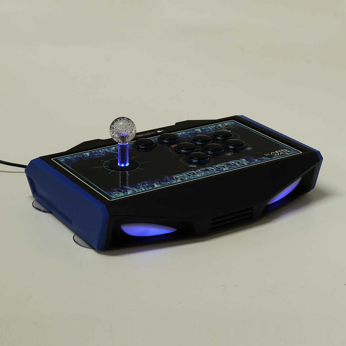 RS Black blue K3/T1/RS USB проводной игровой светодиодный джойстик для аркадных игр, файтинги, геймпад без задержки, игровая консоль для ПК - Цвет: RS Black blue