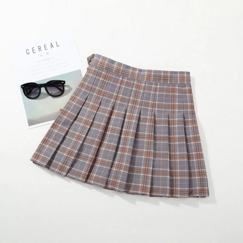 Плиссированные юбки для девочек детская школьная юбка весна-осень Однотонная