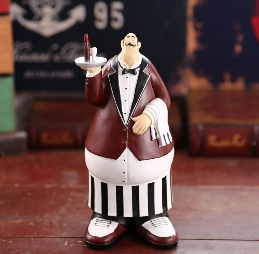 Симпатичная Фигурка шеф-повара из смолы Креативные кухонные поделки в