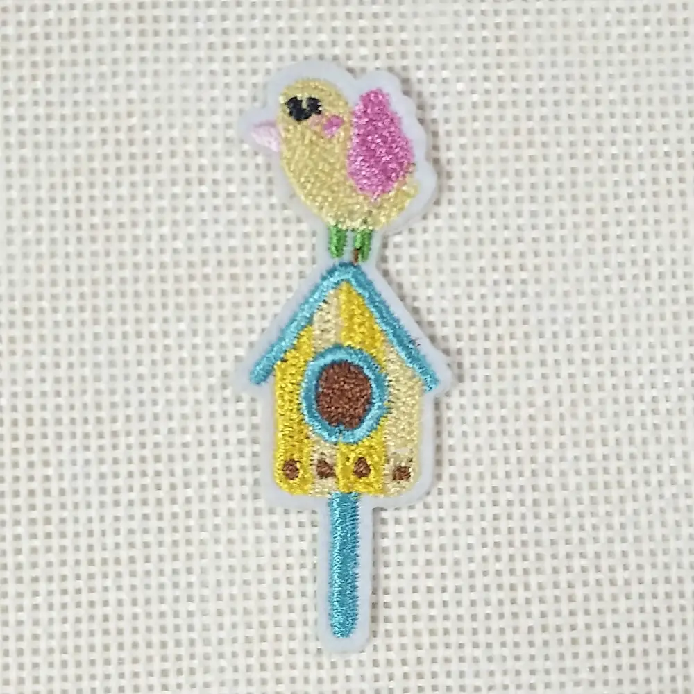 8 шт./лот аппликация в виде птицы вышитые тканевые нашивки с утюгом для одежды