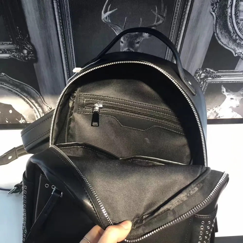 Рюкзак для женщин 2017 натуральная кожа унисекс дизайнер известный бренд ноутбук