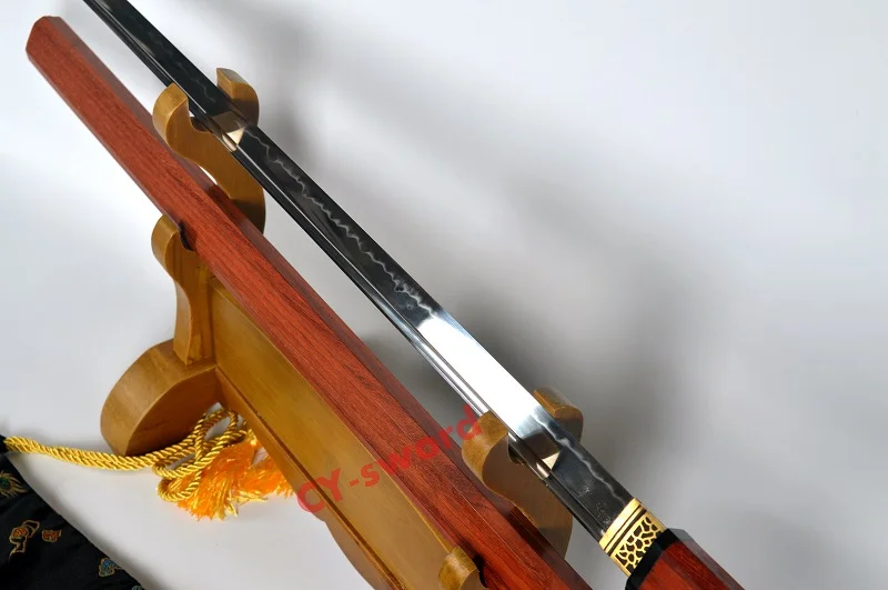 Высококачественный ручной работы ZATOICHI японский меч ниндзя Redwood Saya затемняющее