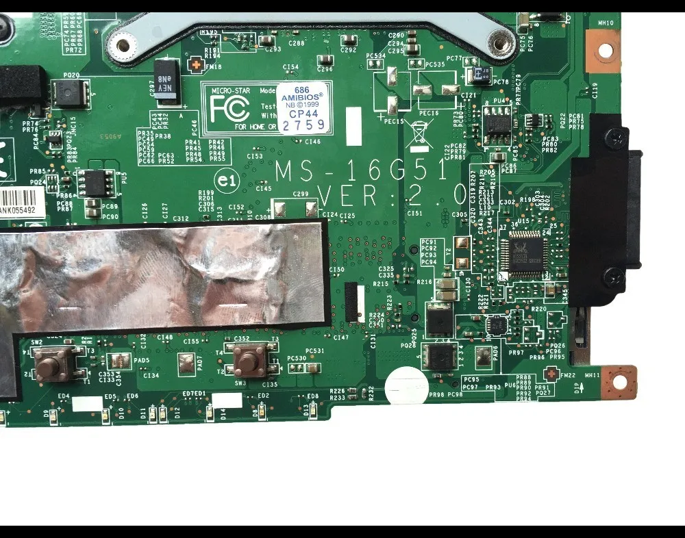 Материнская плата высокого качества MS-16G51 для MSI GE620DX GE620 VER: 2 0 материнская