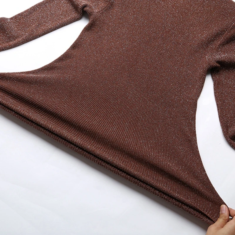 Фото BYGOUBY Blingbling Women Pullover And Sweaters Spring Autumn Shinny Lurex Basic 2019 Korea Style Knit Top Femme Женская одежда BYGOUBY Blingbling Women Pullover And Sweaters Spring Autumn Shinny Lurex Basic 2019 Korea Style Knit Top Femme Женская одежда