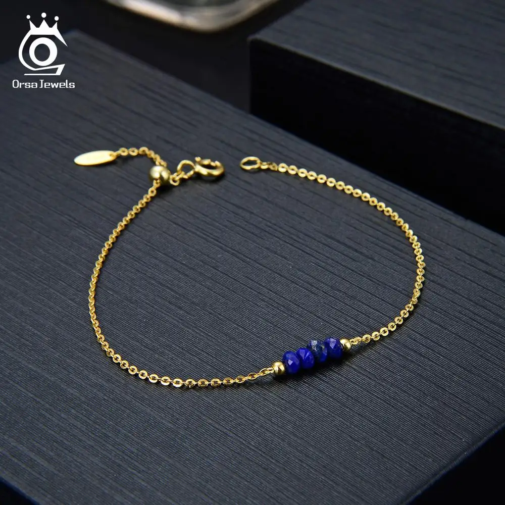 ORSA JEWELS женские браслеты из стерлингового серебра 925 пробы с покрытием 18-каратного
