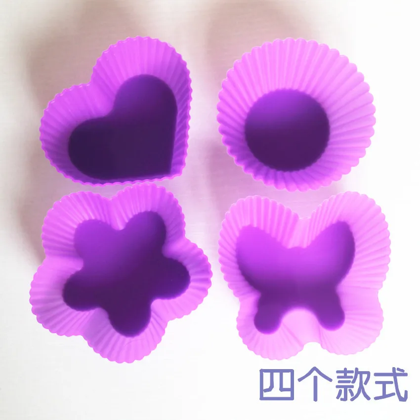 30pcs Silicone Mold Heart Cupcake Soap Cake Muffin Baking Nonstick and Heat Resistant Reusable Molds | Дом и сад