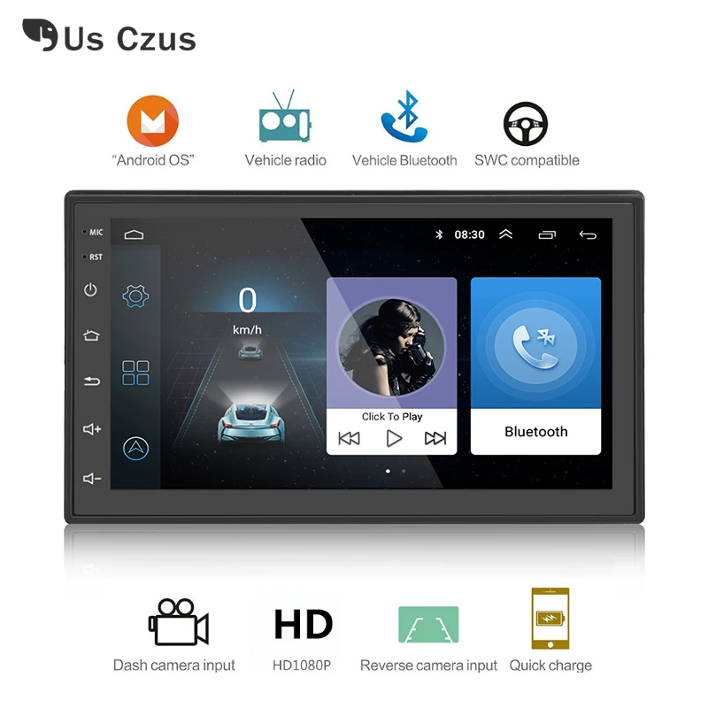 2din 7 дюймовый android автомобильный радиоприемник WI FI gps навигации Bluetooth USB плеер 1 г DDR3
